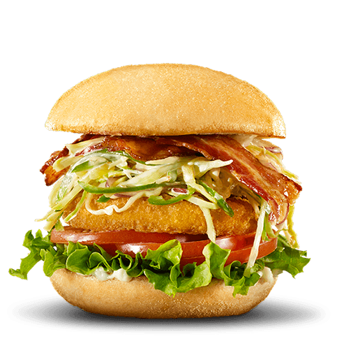 Burger de poulet croustillant