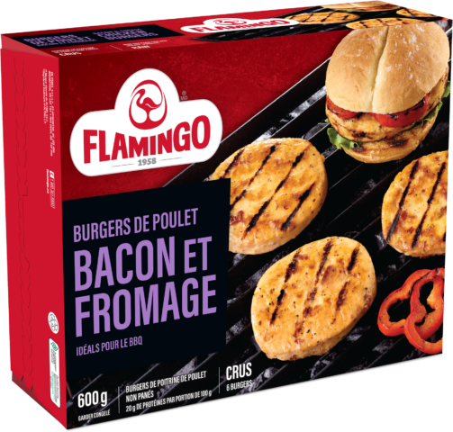 Burgers de poulet bacon & fromage